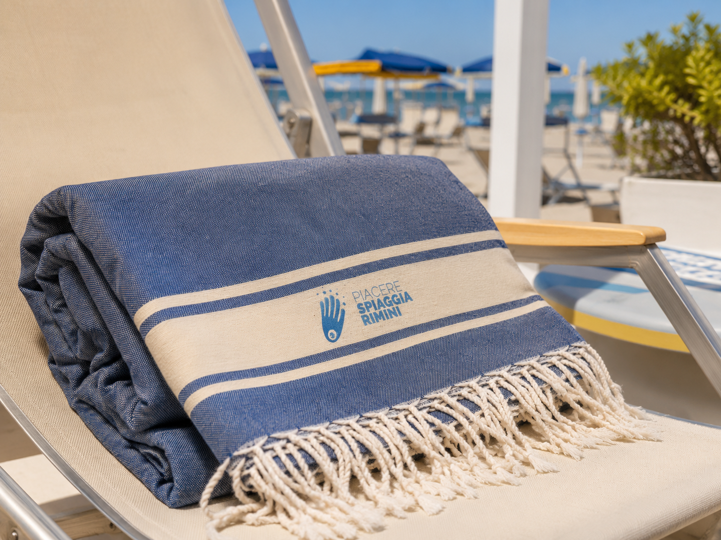 Telo Mare Blu con Frange