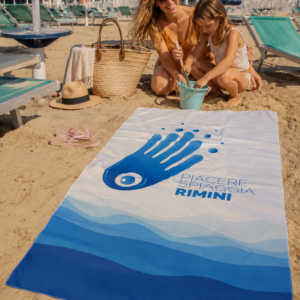 Telo Mare Rimini con Stampa Blu